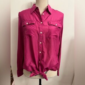 Ralph Lauren Silk Blouse Fuscia MEDIUM